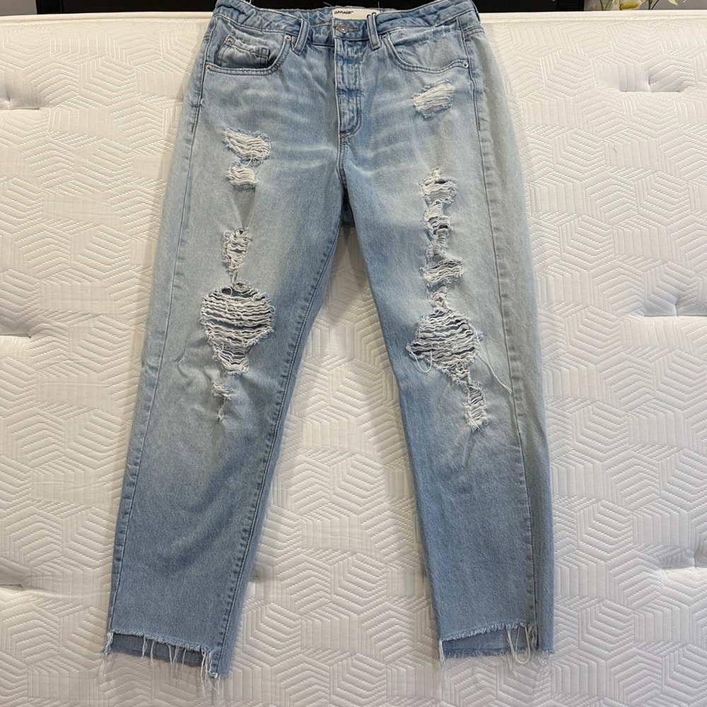 Garage Distressed Boyfriend Denim Jeans Size 9